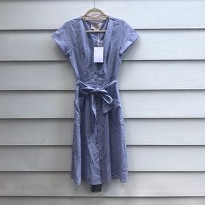 NWT Gal Meets Glam Button-Down Linen Dress, Sz 6